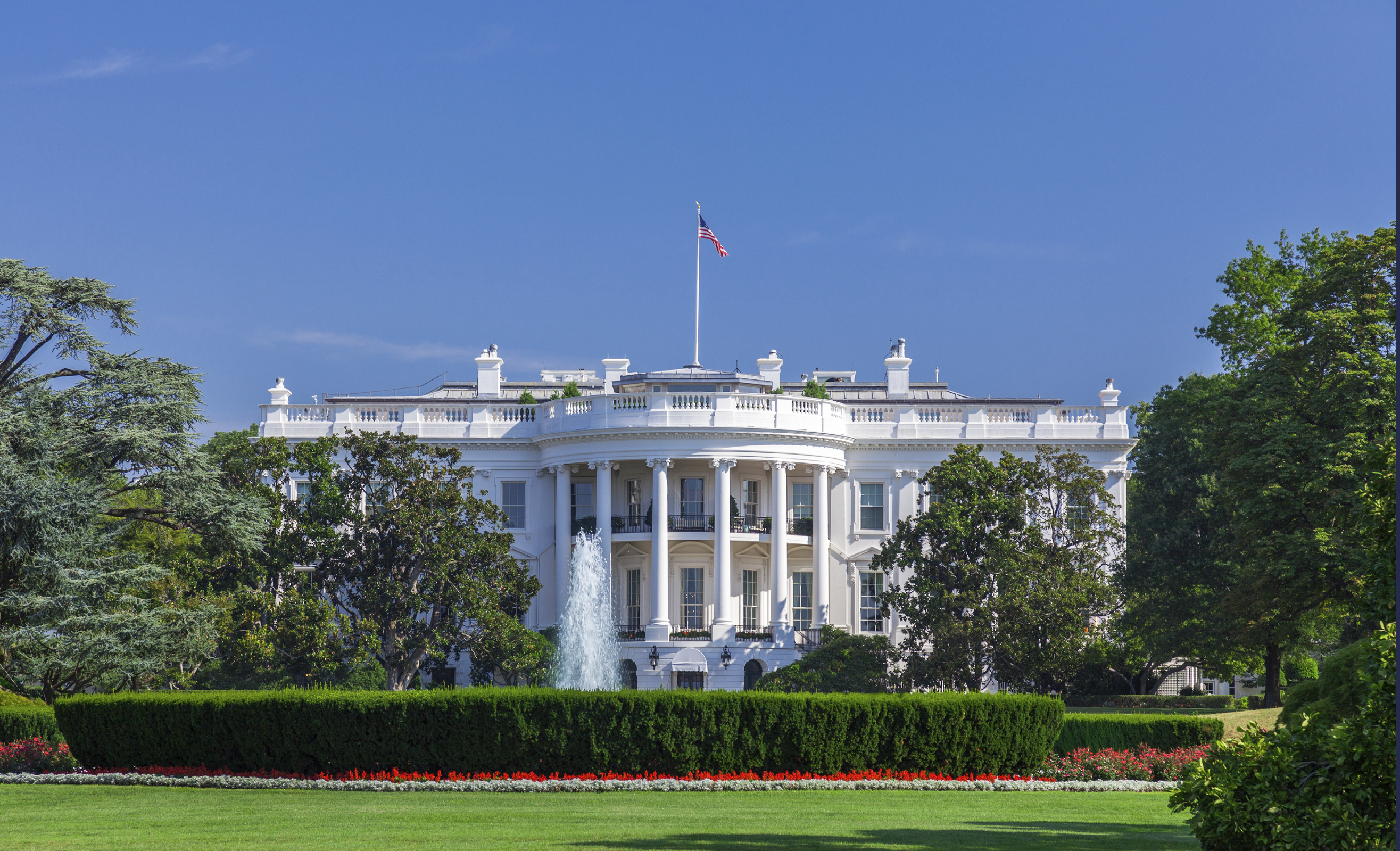 White House on a Clear Sky