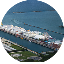 Famous Navy Pier is one of the most iconic places in Chicago.