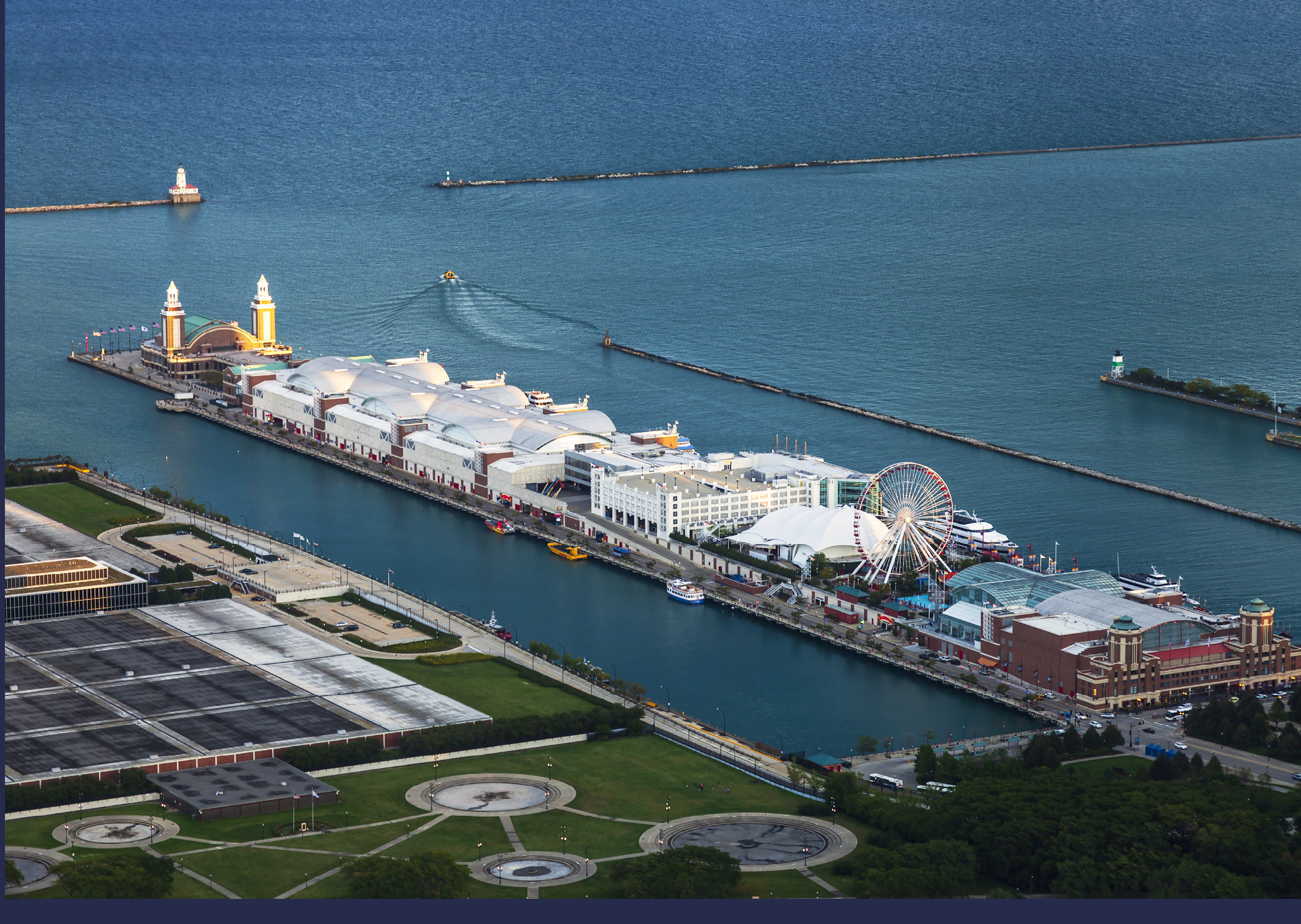 Famous Navy Pier is one of the most iconic places in Chicago.