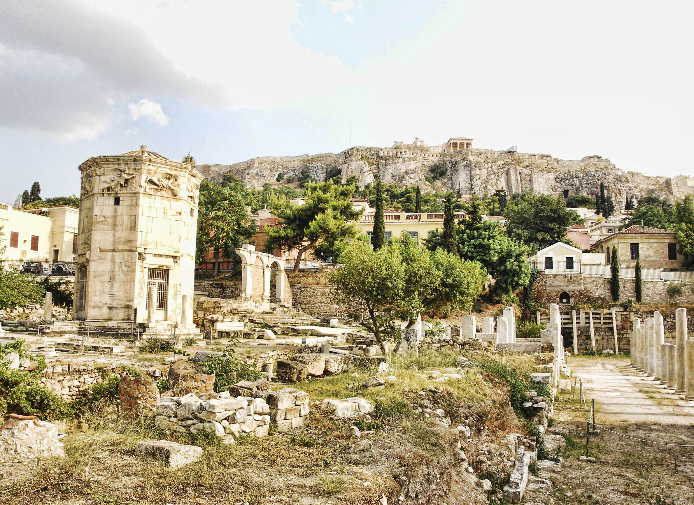 Pentelic marble clocktower in the Roman Agora in Athens.