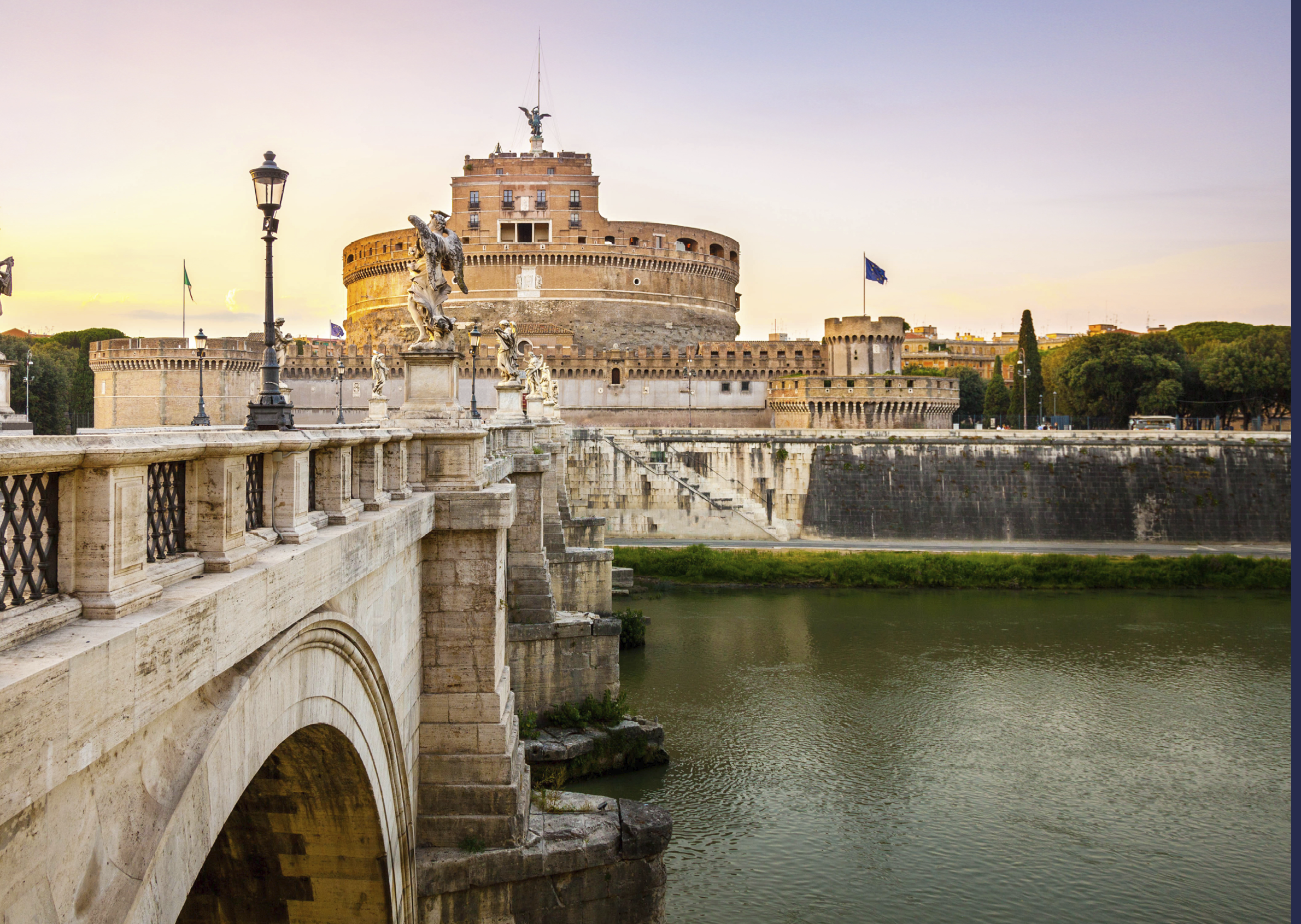 View of Castel Sant'Angelo and Tiber River - Rome+++Note: This is not a castle or private building. There are so many photo on iStock, please check http://www.istockphoto.com/gb/photos/castel-santangelo?sort=best&excludenudity=false&mediatype=photography&phrase=castel%20santangelo +++