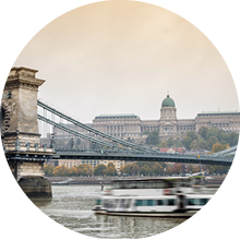 Chain bridge and the Budapest