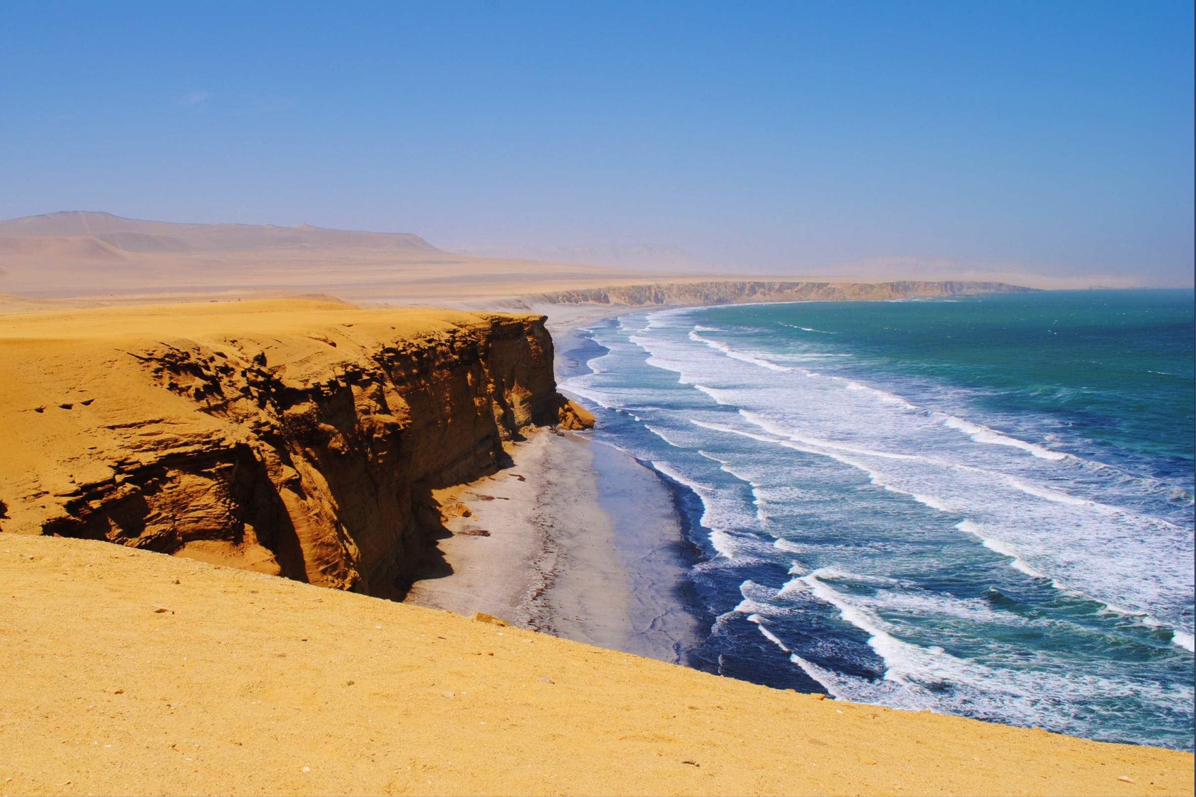 Paracas Coastline in Paracas Nature Reserve, Peru