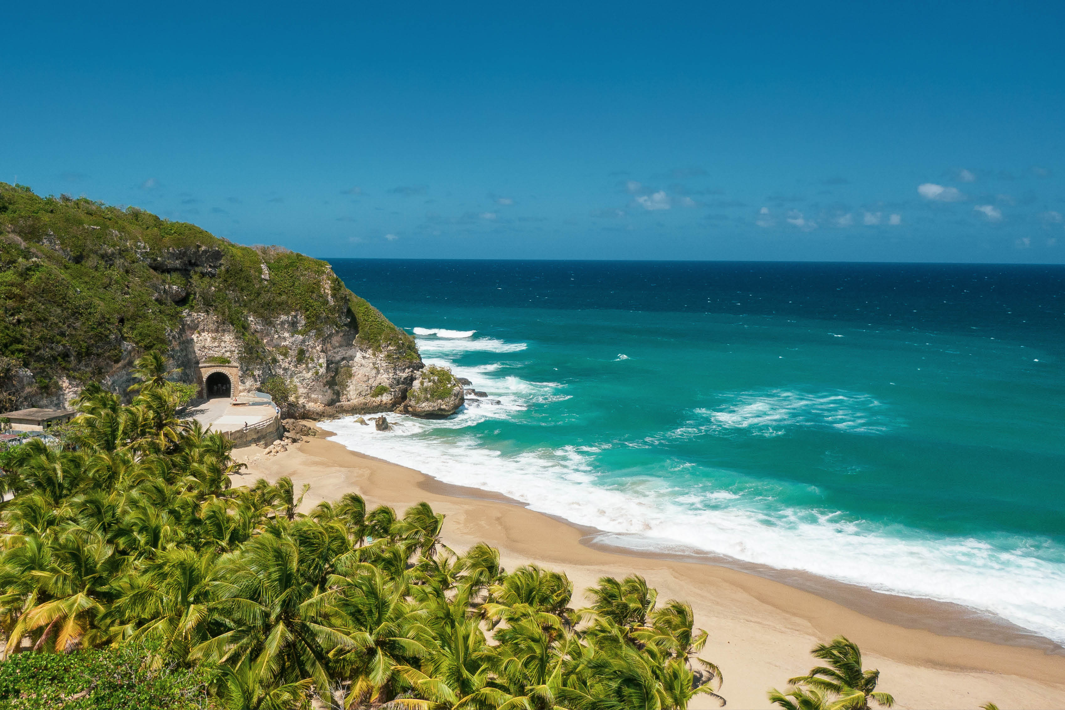 A beautiful aerial view of the Guajataca tunnel, located in Isabela, Puerto Rico